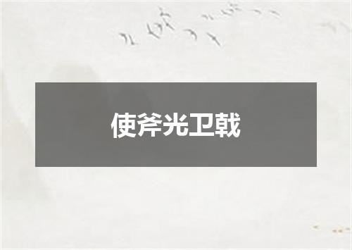 使斧光卫戟