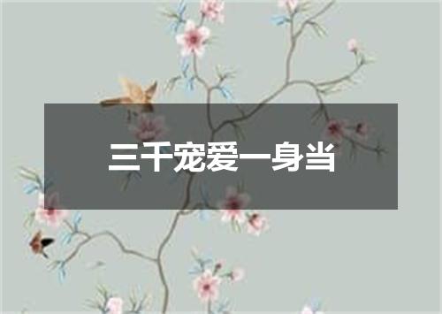 三千宠爱一身当