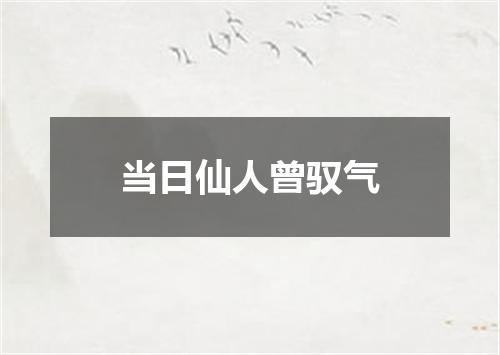 当日仙人曾驭气