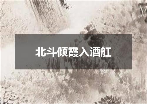 北斗倾霞入酒舡