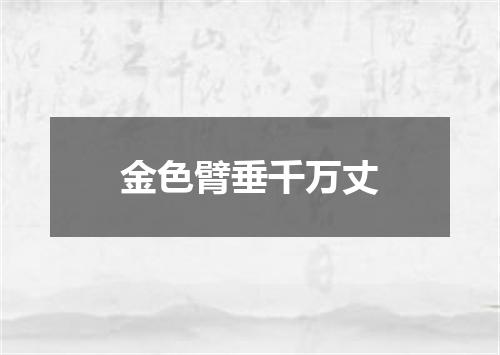 金色臂垂千万丈