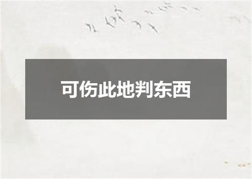 可伤此地判东西