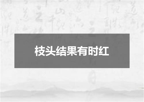 枝头结果有时红