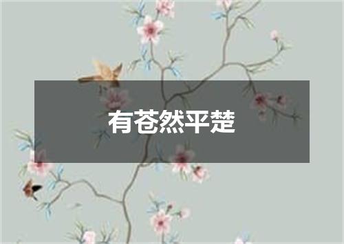 有苍然平楚