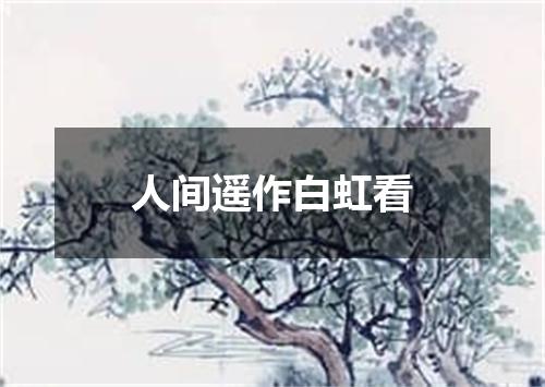 人间遥作白虹看