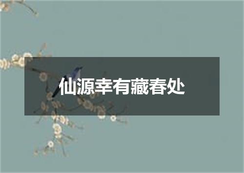 仙源幸有藏春处