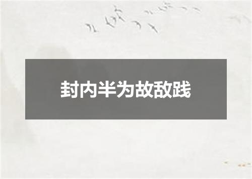 封内半为故敌践