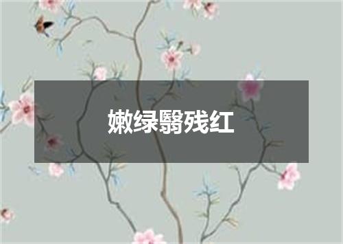 嫩绿翳残红