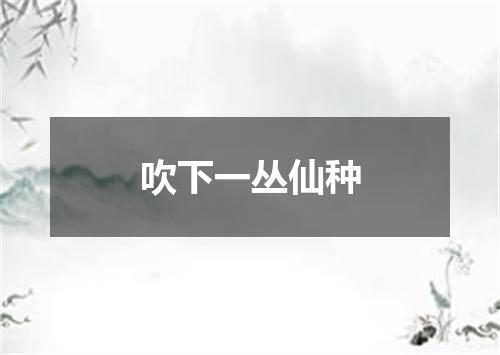 吹下一丛仙种
