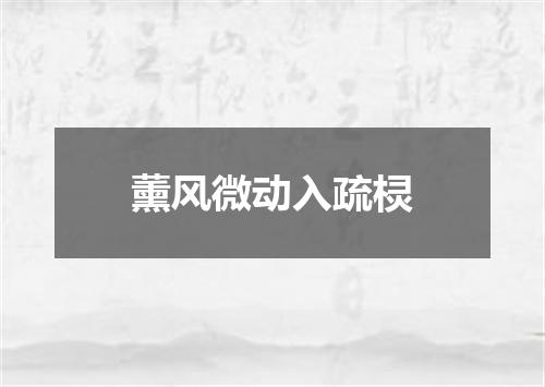 薰风微动入疏棂