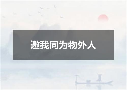 邀我同为物外人