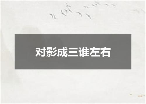 对影成三谁左右