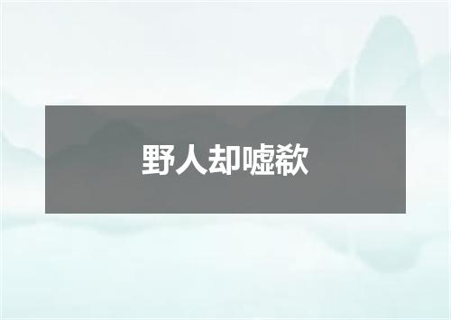野人却嘘欷