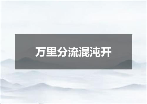 万里分流混沌开