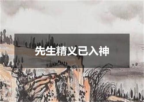 先生精义已入神