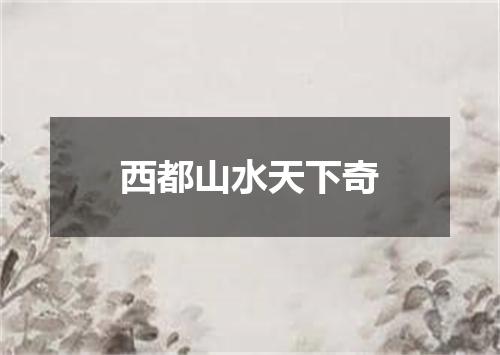 西都山水天下奇
