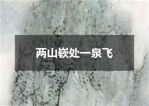 两山嵚处一泉飞