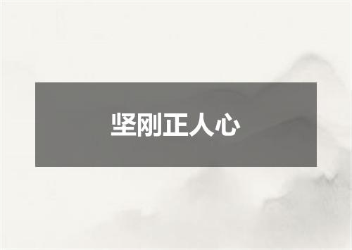 坚刚正人心