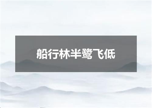 船行林半鹭飞低