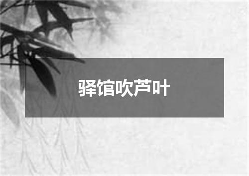 驿馆吹芦叶