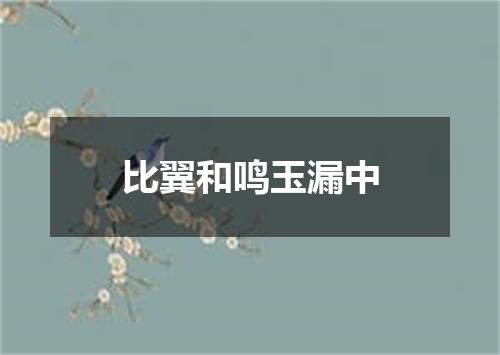 比翼和鸣玉漏中