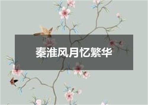 秦淮风月忆繁华