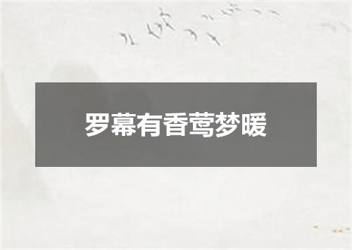 罗幕有香莺梦暖