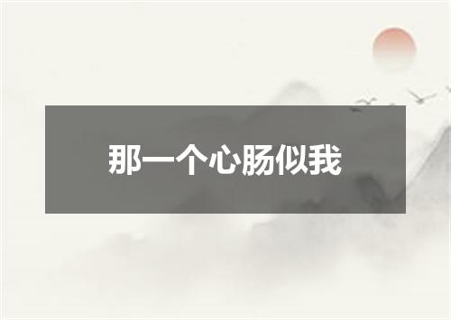 那一个心肠似我