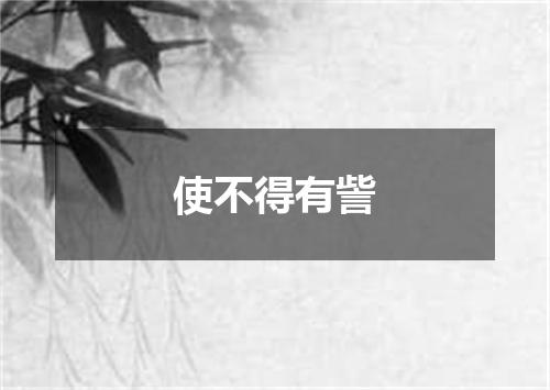 使不得有訾