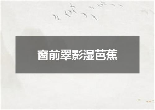 窗前翠影湿芭蕉
