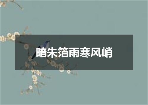暗朱箔雨寒风峭