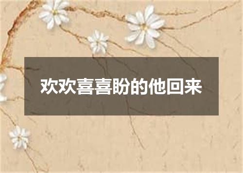 欢欢喜喜盼的他回来