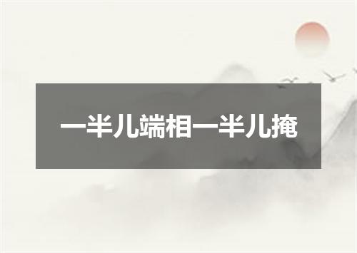 一半儿端相一半儿掩