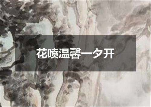 花喷温馨一夕开
