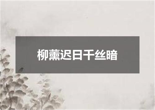 柳薰迟日千丝暗