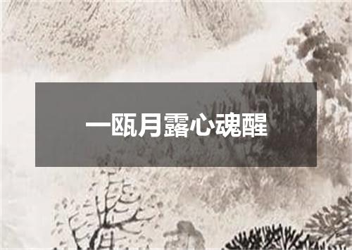 一瓯月露心魂醒