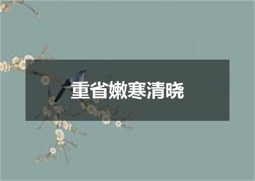 重省嫩寒清晓
