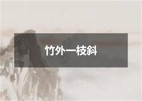 竹外一枝斜
