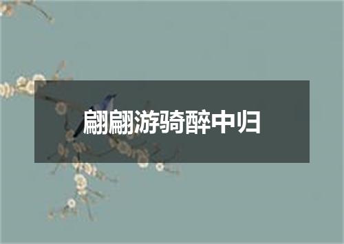 翩翩游骑醉中归