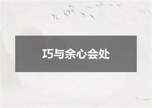巧与余心会处