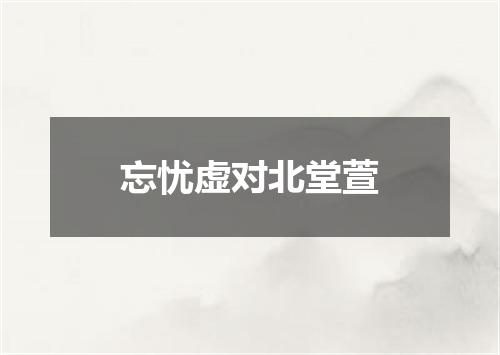 忘忧虚对北堂萱