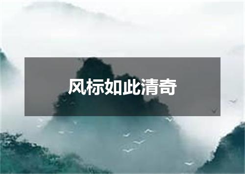 风标如此清奇