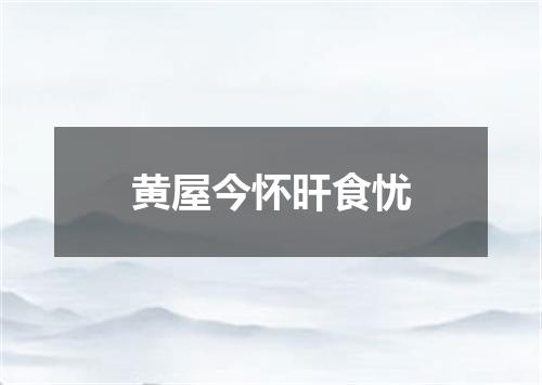 黄屋今怀旰食忧