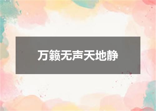 万籁无声天地静