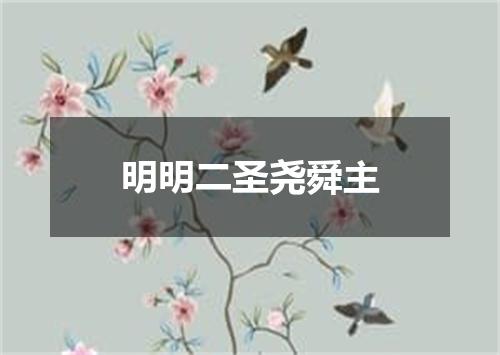 明明二圣尧舜主
