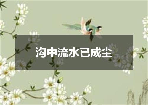 沟中流水已成尘