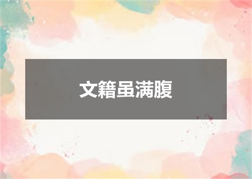 文籍虽满腹