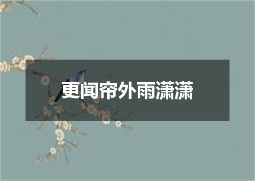 更闻帘外雨潇潇