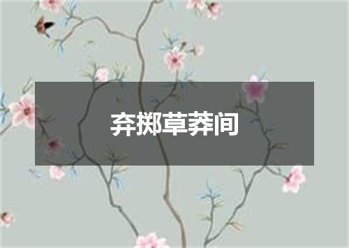 弃掷草莽间