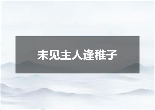 未见主人逢稚子